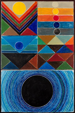 Prakriti Bindu - Syed Haider Raza Painting - Canvas Prints by Sayed Haider Raza