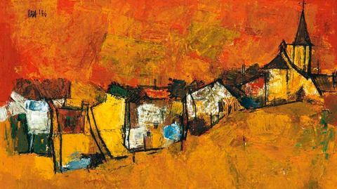 Village Canvas Print Rolled • 24x14 inches(On Sale - 25% OFF) by Hamid Raza