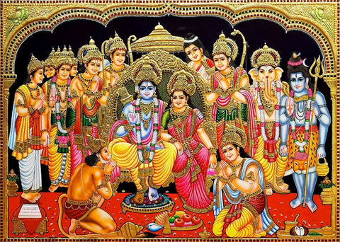 Ram Dardar Pattabhishekam - Ramayan Painting by Raghuraman