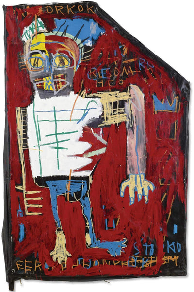 Red Man One - Jean-Michael Basquiat - Neo Expressionist Painting - Framed Prints