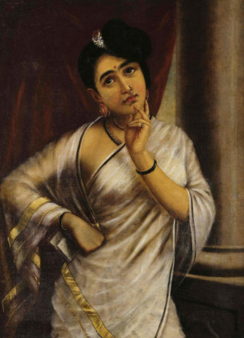 Reverie - Raja Ravi Varma Painting by Raja Ravi Varma