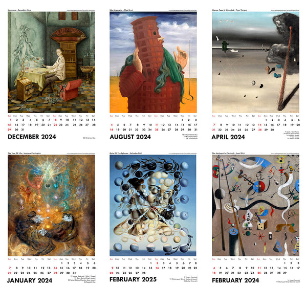 2024 Wall Calendar Surrealist Art by Tallenge Store Buy 2018 Wall