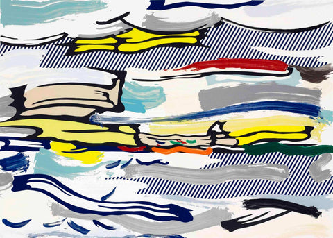 Seascape (from Landscape Series) - Roy Lichtenstein - Modern Pop Art Painting - Life Size Posters by Roy Lichtenstein