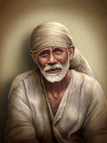 Shirdi Sai Baba - Spiritual Painting by Raghuraman