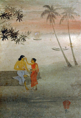 Shree Chaitanyas First Experience Of Divine love- Gaganendranath Tagore - Bengal School - Indian Art Painting by Gaganendranath Tagore
