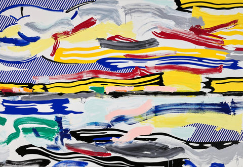 Sky And Water - Roy Lichtenstein - Modern Pop Art Painting - Life Size Posters by Roy Lichtenstein