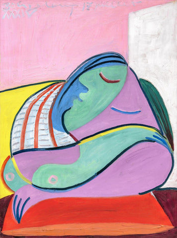 Sleeping Woman (Femme Endormie) Marie-Therese Walter Portrait - Pablo Picasso Painting - Life Size Posters by Pablo Picasso