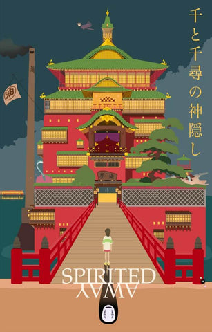 Spirited Away - Hayao Miyazaki - Studio Ghibli - Japanaese Animated Movie - Art Poster by Tallenge
