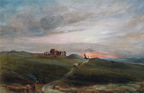 Stonehenge At Sunset - John Constable - English Countryside Painting by John Constable