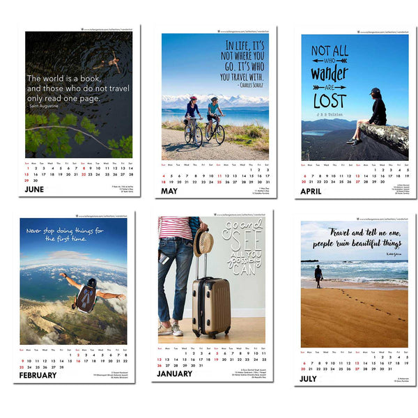 2025 Wanderlust Desk Calendar Travel Collection by Tallenge Store