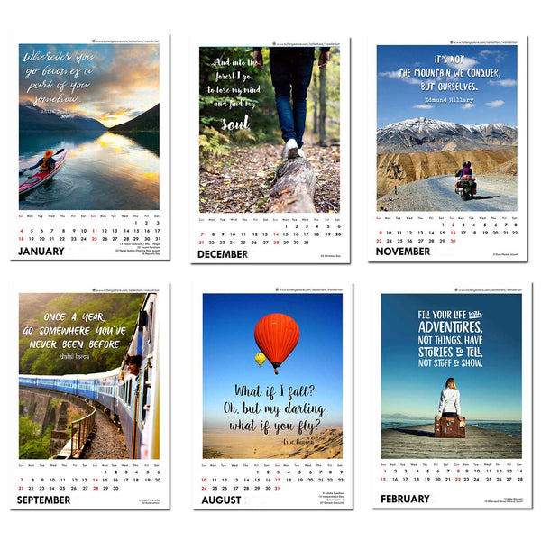 2025 Wanderlust Desk Calendar Travel Collection by Tallenge Store