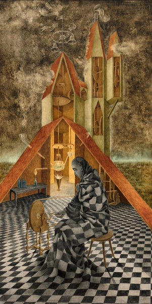 The Alchemist (El Alquimista) - Remedios Varo - Surrealist Art Painting - Life Size Posters