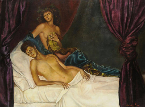 The Alcove - Leonor Fini - Surrealist Art Painting by Leonor Fini