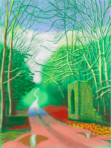 The Arrival of Spring in Woldgate - David Hockney iPhone Drawing - Art Prints