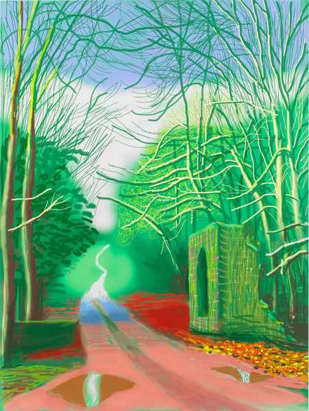 The Arrival of Spring in Woldgate - David Hockney iPhone Drawing - Canvas Prints