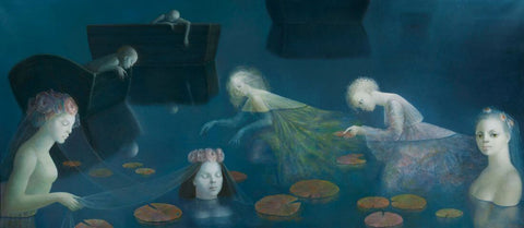The Bathers - Leonor Fini - Surrealist Art Painting by Leonor Fini