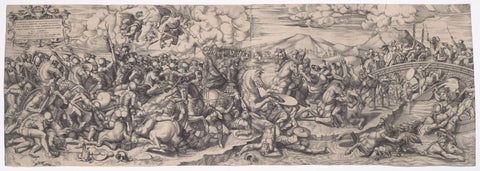 The Battle Of Constantine At The Milvian Bridge - Raphael - Framed Prints