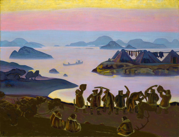 The Call Of The Sun - Nicholas Roerich Painting - Canvas Prints