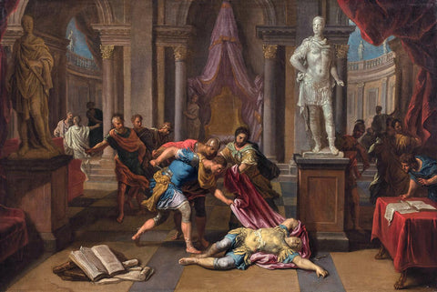 The Death Of Julius Caesar (La Mort De César) - Victor Honoré Janssens Bruxelles - Life Size Posters by Victor Honoré Janssens Bruxelles