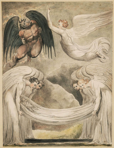 The Devil Rebuked (The Burial of Moses) - William Blake - Life Size Posters by William Blake