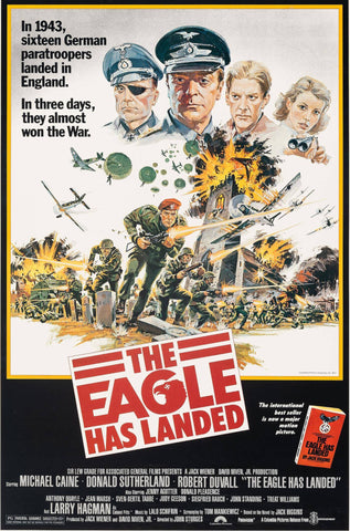 The Eagle Has Landed - Michael Caine - Jack Higgins - Hollywood Classic War WW2 Movie Vintage Poster by Tallenge Store
