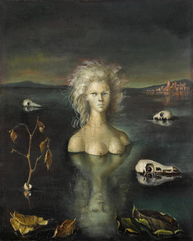 The End Of The World  (Le Bout Du Monde) - Leonor Fini - Surrealist Art Painting by Leonor Fini