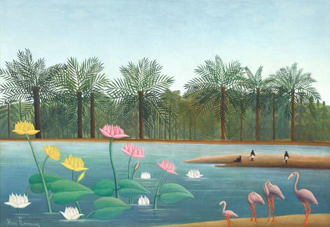 The Flamingos (Les Flamants) - Heri Rousseau by Henri Rousseau
