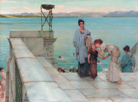 The Kiss - Sir Lawrence Alma-Tadema - Neo-Classicist Art Painting - Life Size Posters by Lawrence Alma Tadema