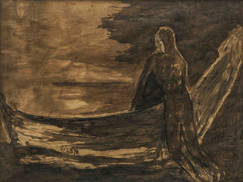 The Vision - Rabindranath Tagore - Bengal School - Indian Art Painting by Rabindranath Tagore