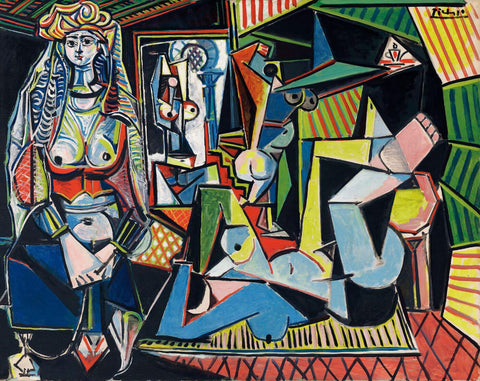 The Women of Algiers  (Les Femmes dAlger) Version O 1955 - Pablo Picasso Mastepiece Painting by Pablo Picasso
