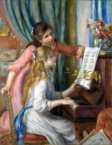 Girls At The Piano - Life Size Posters by Pierre-Auguste Renoir