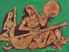 Veena Player With Accompanist - Maqbool Fida Husain Painting - Life Size Posters