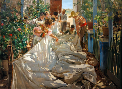 Sewing the Sail - Life Size Posters by Joaquin Sorolla y Bastida