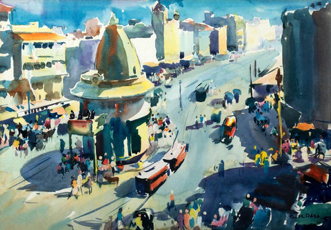 Views Of Bombay (Gol Deval Temple) - Sayed Haider Raza by Sayed Haider Raza