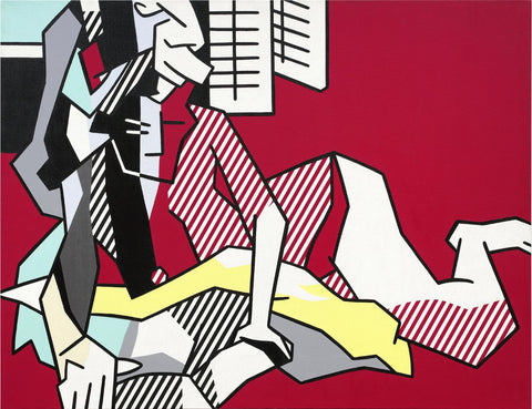Woman Reading - Roy Lichtenstein - Modern Pop Art Painting - Life Size Posters by Roy Lichtenstein