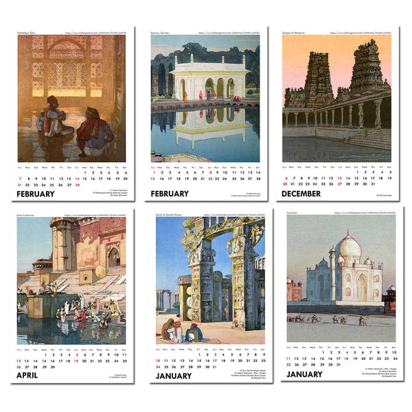 2026 Wall Calendar - Hiroshi Yoshida Collection by Tallenge Store