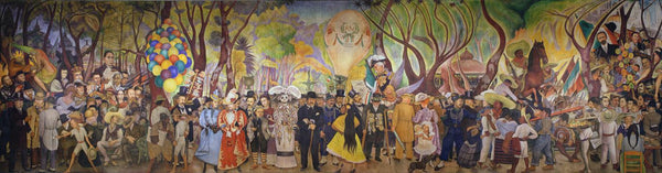 Dream of a Sunday Afternoon in the Alameda Central (Sueno de una Tarde Dominical en la Alameda Central) – Diego Rivera Masterpiece Mural Print - Life Size Posters