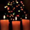 Burning Candles with Bokeh in Background - Canvas Prints