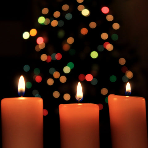 Burning Candles with Bokeh in Background - Canvas Prints