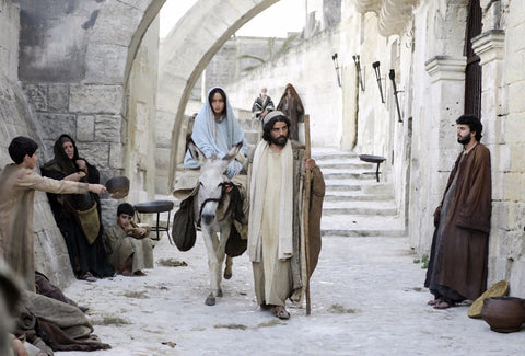 Joseph and Mary Entering Bethlehem by Sina Irani