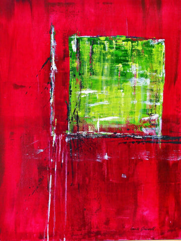 Red Green Abstract by Gruenwald