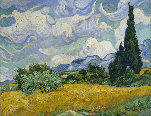 A Wheatfield with Cypresses - Canvas Prints by Vincent Van Gogh