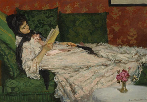 Untitled - Woman Reading A Book - Life Size Posters by Rupert Bunny