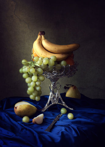 Fruit-Piece - Canvas Prints by Iryna Prykhodzka