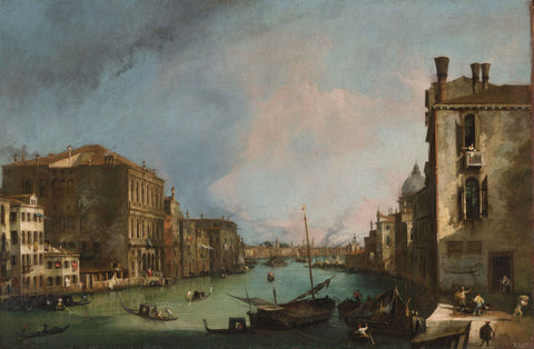 The Grand Canal In Venice With The Rialto Bridge - Canvas Prints by Canaletto