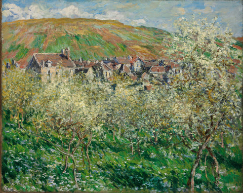 Plum Trees In Blossom by Claude Monet