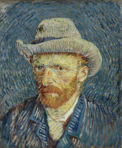Self-Portrait with Grey Felt Hat - Life Size Posters by Vincent Van Gogh