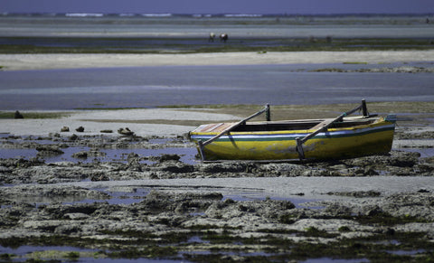 Fishermen Boat At Low Tide