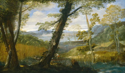 River Landscape by Annibale Carracci
