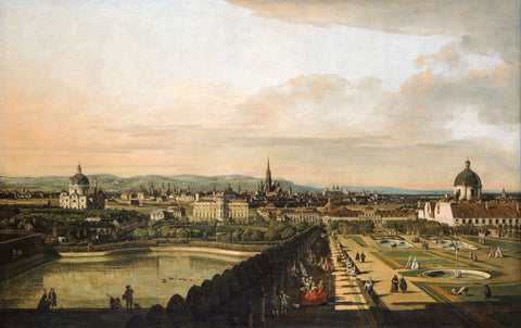 Vienna Viewed From The Belvedere Palace by Bernardo Bellotto